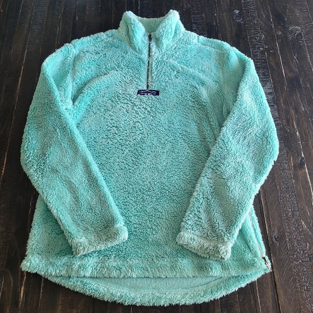 Sherpa Pullover In Aqua By Lauren James Women's Size S